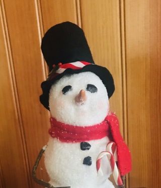 Byers Choice Ltd Snowman With Christmas Candy Canes