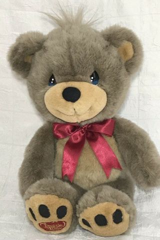 Vintage Precious Moments Teddy Bear Plush Brown/taupe 15 " Long 1996