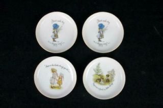 Holly Hobbie Set Of 4 Mini Collector Plates Porcelain Start Each Day Happiness