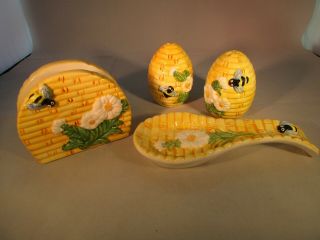 Pretty Set Salt Pepper Toast Rack And Spoon Rest Set Bee Hive Details China