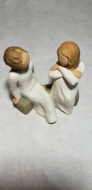 Willow Tree Demdaco Heart And Soul,  Friends Sitting,  4 1/2 " Figurine,  2002