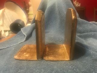 Vintage Italian Hand Crafted Gold and Cream Florentine Wood Bookends 4