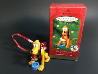 Hallmark Keepsake Ornament Walt Disney Pluto Dog Dish Dilemma 2000