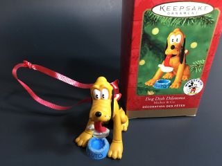 Hallmark Keepsake Ornament Walt Disney Pluto Dog Dish Dilemma 2000 2