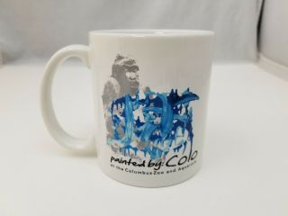 Columbus Zoo Powell Ohio Coffee Mug Tea Cup Painted By Colo Gorilla White 10 Oz