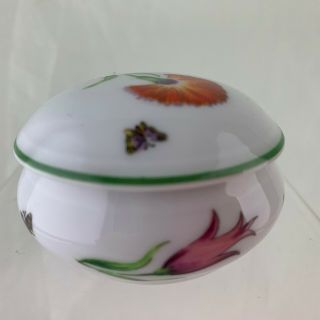 Vintage Limoges Porcelain Trinket/ring Box Tiffany Garden Flowers Insects
