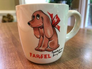Vintage Advertising 1960s Hot Chocolate Nestles Farfel The Dog Ceramic Mug Usa