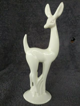 Vintage 11 " Tall Ceramic Pottery Deer Figurine