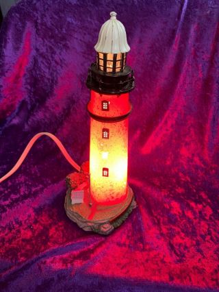 Lighthouse Ceramic Lamp Figurine - Ponce De Leon,  Fl.  Some Paint Loss