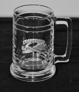Craftsman Glass Mug With A Hammer,  Saw And Level Emblem