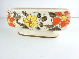 Vintage Napcoware Ceramic Planter C - 8772 Mod Flowers Daises Circa 1960 
