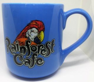 Rainforest Cafe Rio Parrot Bird Blue Coffee Tea Cup Mug 16 Oz Oversize 1999