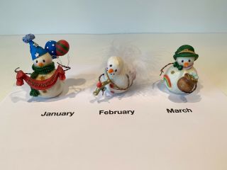 Snowmen Of The Month Roman Inc Complete Christmas holiday Halloween Snowman 4
