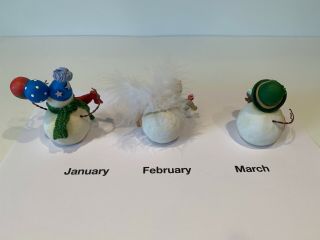 Snowmen Of The Month Roman Inc Complete Christmas holiday Halloween Snowman 5