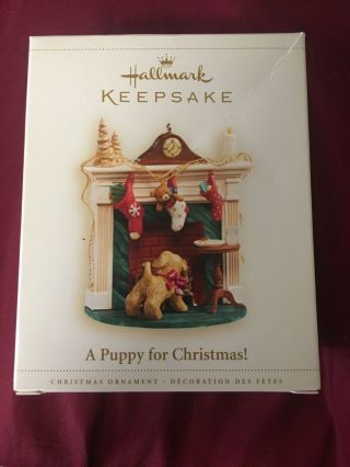 Hallmark Keepsake A Puppy For Christmas Ornament 2006