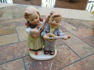 Vintage 1960 - 1972 Hummel Figurine; Girl & Boy Playing Guitars