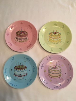Avon 2003 Birthday Cake Plates President’s Club Members Celebration