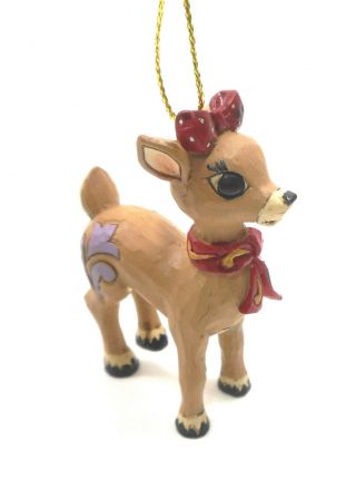 Jim Shore Rudolph The Red - Nosed Reindeer Clarice Ornament Enesco