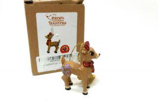 Jim Shore Rudolph the Red - Nosed Reindeer Clarice Ornament Enesco 4