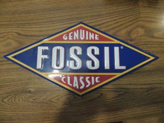Fossil Classic Diamond Shaped Wall Sign Great For A Man Cave