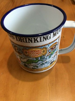 British Navy PUSSER ' S Rum British Virgin Islands Tin/Enamel Mug Vintage 3