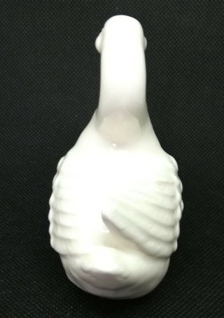 Vintage Goose Porcelain China Figurine Duck Swan White Orange USA 3