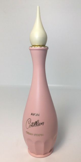 Vintage MCM Collectible Pink Avon COTILLION Cream Lotion Genie Bottle PLAX NY 2