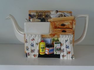 Paul Cardew Novelty Teapot Kitchen Sink Tea Set Dinner Service