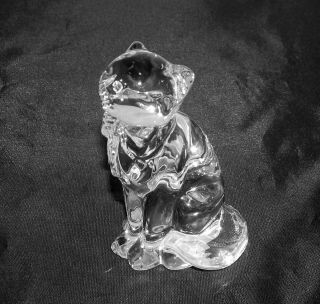 Lenox Crystal Cat With Bow Figurine