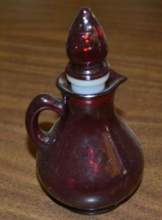 Old Red Glass Avon Bottle