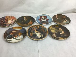 Knowles Collector Plates Norman Rockwell A Set Of 7
