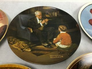 Knowles collector plates norman rockwell a set of 7 3