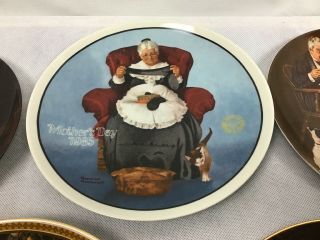 Knowles collector plates norman rockwell a set of 7 4