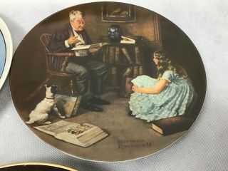 Knowles collector plates norman rockwell a set of 7 5