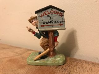1989 Norman Rockwell - " Speed Trap " Porcelain Figurine - From The Danbury
