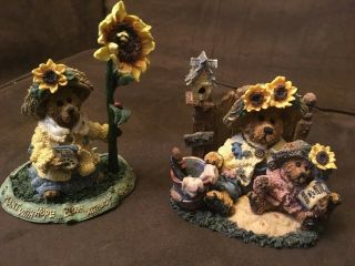 Boyds Bears Sunflowers Set Of 2.  Plant A Seed And A Garden Of Love