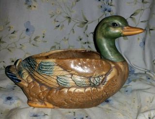 Vintage Lefton Ceramic Duck Planter