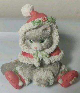 Enesco Calico Kittens " Wrapped In Warmth Of Friendship " Christmas T