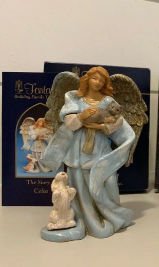 Fontanini Celia Angel With Animals,  5 " Nativity Figurine,  By Roman 52522