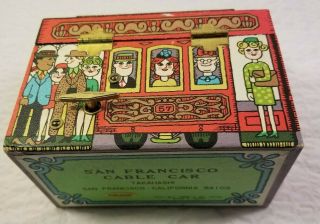 VTG 1968 San Francisco Cable Car 94103 Powell Municipal Trolly Music Box /Japan 5