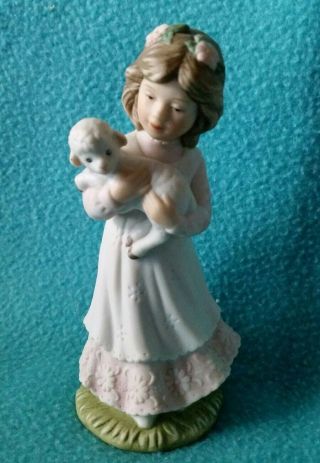 Porcelain Figurine Girl with Lamb 1989 5 