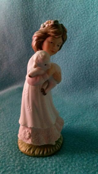 Porcelain Figurine Girl with Lamb 1989 5 