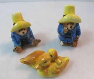 Paddington Bears Eden Toys Salt & Pepper Shakers W/ Goebel Ducks