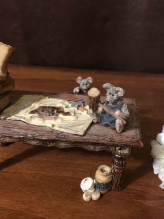 Boyd’s Bears & Friends Noah ' s Ark Genius At Work Table Mice 1998 Figurine 2