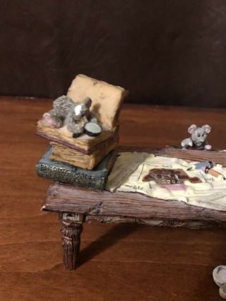 Boyd’s Bears & Friends Noah ' s Ark Genius At Work Table Mice 1998 Figurine 3
