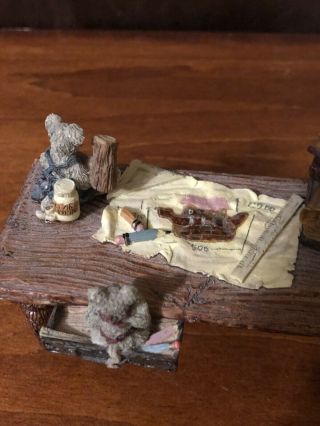 Boyd’s Bears & Friends Noah ' s Ark Genius At Work Table Mice 1998 Figurine 4