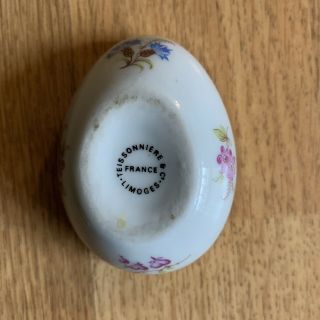 Trinket Box Egg Shape Teissonniere Limoges France Courting Victorian Porcelain 4