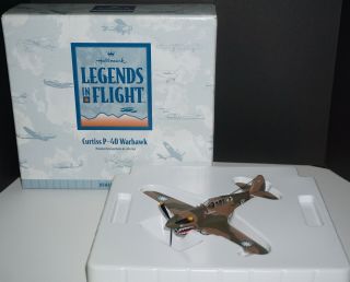 1999 Hallmark Keepsake Legends In Flight Curtiss P - 40 Warhawk Airplane Qha1000