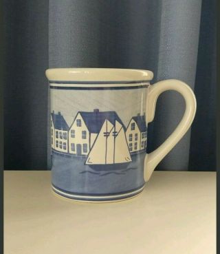 Shard Pottery Maine Coastal Cobalt Blue 16oz.  Coffee Mug