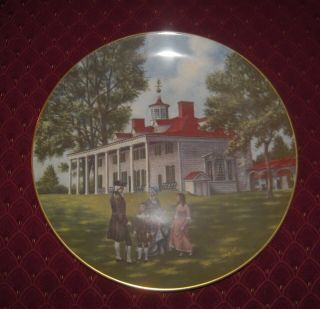 Collector Plate - " Mount Vernon " George Washington By Gorham Southern Landmarks